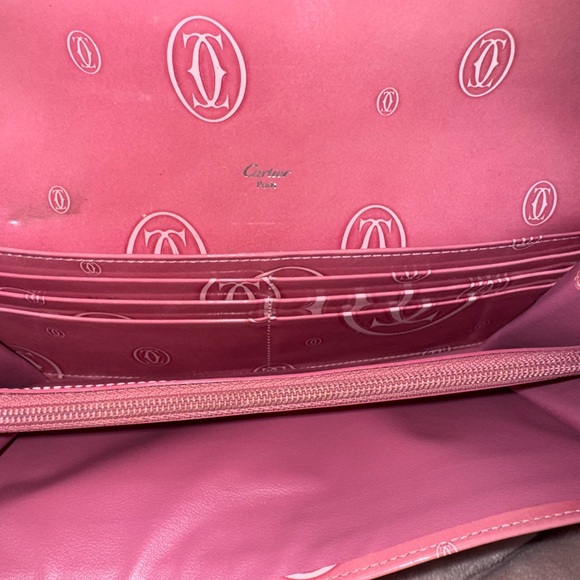 🥂AUTHENTIC🥂Cartier Pink coated Leather Wallet with COA - Picture 9 of 9